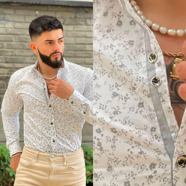 Camisa de manga comprida estampada