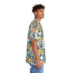 Men's Tropical Floral Print Hawaiian Shirt Bezurvan.com