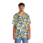 Men's Tropical Floral Print Hawaiian Shirt Bezurvan.com