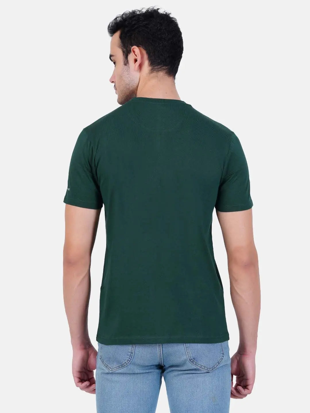 Cotton T-Shirt for Men - Bottle Green-6