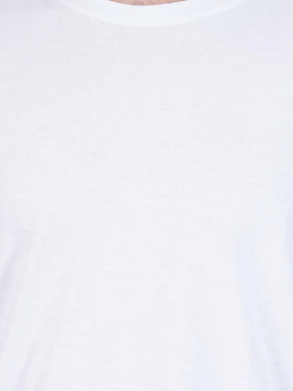 Cotton T-Shirt for Men- White-6