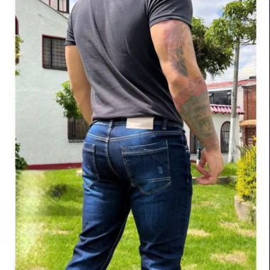 Sobek royal blue slim fit jeans with stretch technology and modern finishes - Bezurvan.