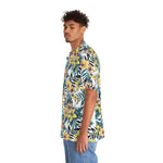 Men's Tropical Floral Print Hawaiian Shirt Bezurvan.com