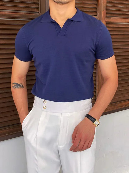 Summer Men Fashion Polo Shirts Short Sleeve Bezurvan