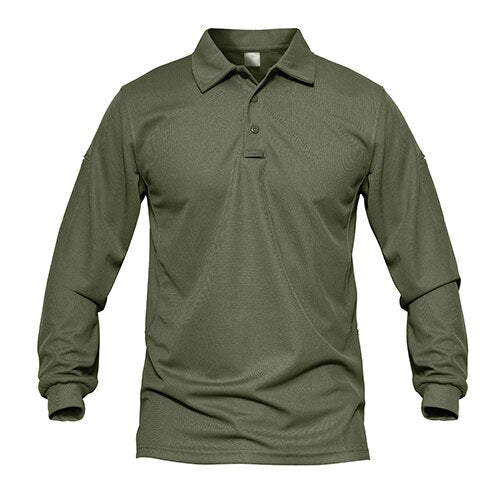 Men Tactical T-shirts Summer Quick Dry Performance Airsoft T-shirts Long Sleeve Lightweight Pique Jersey Golf T-shirts-2