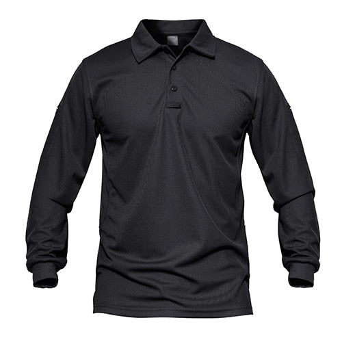 Men Tactical T-shirts Summer Quick Dry Performance Airsoft T-shirts Long Sleeve Lightweight Pique Jersey Golf T-shirts-7