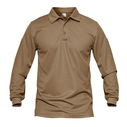 Men Tactical T-shirts Summer Quick Dry Performance Airsoft T-shirts Long Sleeve Lightweight Pique Jersey Golf T-shirts-1