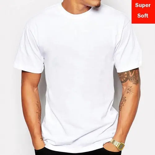 Man Summer Super soft white T shirts Men Short Sleeve Bezurvan