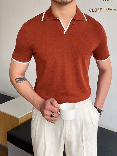 Summer Men Fashion Polo Shirts Short Sleeve Bezurvan